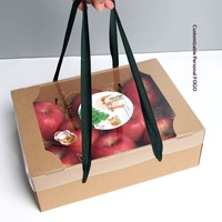 Vouwbare rechthoekige fruit- en groenteverpakking cadeaupapierdoos met handvat