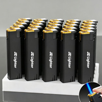 Briquet à gaz butane personnalisé avec logo, en métal, coupe-vent, rechargeable, finition mate givrée, pour cadeau publicitaire, vente en gros d'usine