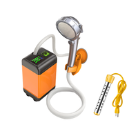 Douche de camping électrique 6000mah 7800mah Pompe de douche de camping portable avec chauffage Douche de camping à affichage numérique intelligent