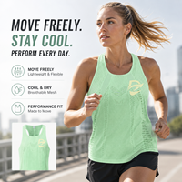 Débardeur de course léger imprimé dos nageur, respirant, séchage rapide, évacuation de l'humidité, sublimation, 100 % polyester, gilet athlétique