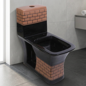 Modern Square Ceramic One Piece Toilet Designer Wooden Seat Stylish Bathroom Commode Bulk Order WC - Product Image 5