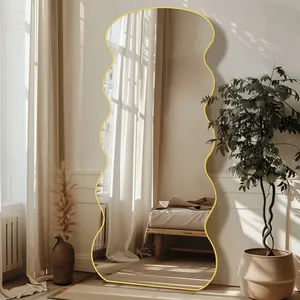 Full Length <b>Mirror</b>, 71"x32" Wavy <b>Mirror</b> Full Length with Stand <b>for</b> <b>Bedroom</b>, Living Room Cloakroom - Product Image 1