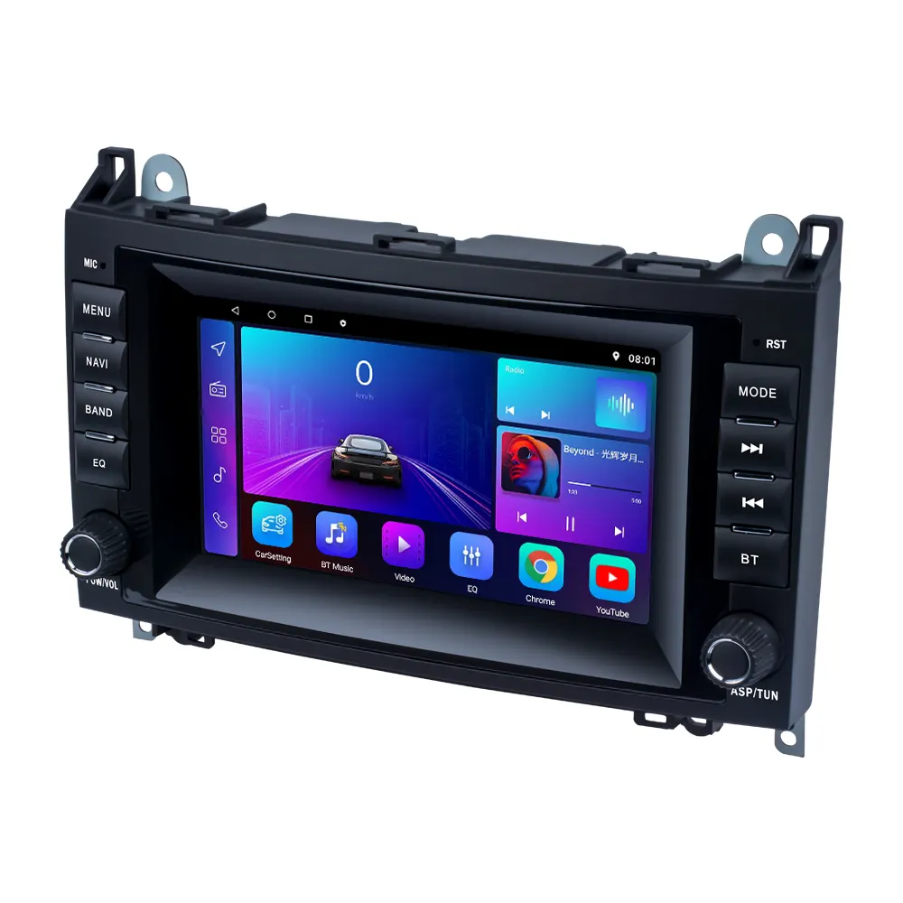 2 DIN đài phát thanh tự động 7 inch đa phương tiện Video Player cho Benz B200 Android Car Stereo Player Hỗ trợ xem máy ảnh Carplay