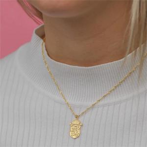 Collar con León Búlgaro, Collar con León de Judá, Acero Inoxidable 316L, Chapado en Oro de 18K, Joyería con Bandera Búlgara, Dije de León - Product Image 4