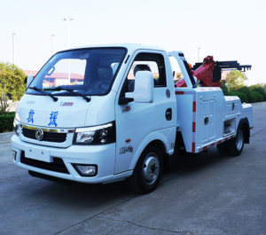 DongFeng Tuyi 5T Tractor remolque camión de auxilio nuevo diseño PLATAFORMA DE RECUPERACIÓN DE tobogán de cama plana Mini furgoneta de carga ligera diésel automática - Product Image 2