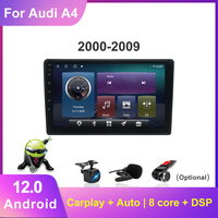 Radio Mobil navigasi otomatis, Radio Android 9 inci IPS layar sentuh 4g ram 64g rom GPS mobil stereo untuk Audi A4 B7 2000-2009