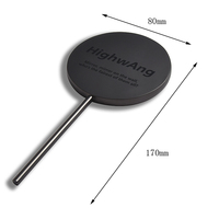 Vente chaude Sucette Forme Personnalisée Nickel Noir Grand Miroir De Maquillage De Poche