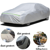 Vente directe d'usine, housse de voiture imperméable en argent, protection UV, protection quatre saisons, housse de voiture