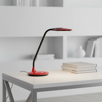 Loupe portable moderne simple avec lampe de bureau LED DC, en ABS, flexible, avec loupe intégrée, lampe de table pour chambre, bureau, salle de lecture