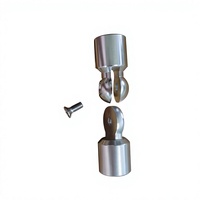 Connecteur de Coude Réglable en Aluminium pour Main Courante d'Escalier, Idéal pour Hôtels et Balcons, Accessoire Facile à Installer