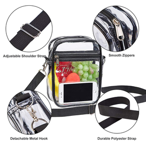 Vente en gros de sac à bandoulière en PVC transparent pour femmes sac à main fourre-tout sac de téléphone sac de messager personnalisé de <span class=keywords><strong>marque</strong></span> - Product Image 5