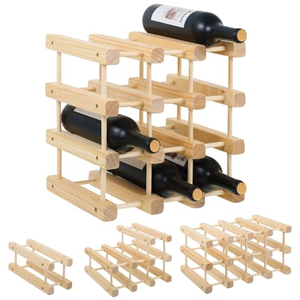 Étagère à épices modulaire en bois massif empilable pour 12 bouteilles, écologique, à assembler soi-même, pour les armoires de cuisine - Product Image 1