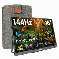 Écran portable IPS de 16 pouces à large angle de vue, 178° horizontal et vertical, pour les réunions de groupe, les présentations partagées