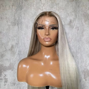 Parrucca di Capelli Umani di Lusso 13*4 5*5 con Pizzo Trasparente, Densità 200, Colore Grigio, Lunghezza 32 Pollici, Liscia con Baby Hair - Product Image 2