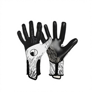 Gants de gardien de but de football unisexes de haute qualité professionnels |   Poignée en latex de 4 mm |   Backhand respirant |   Bracelet de poignet réglable | - Product Image 1