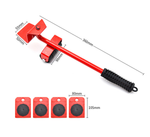 Set Alat Pindahan Multifungsi 5 Buah dengan Linggis untuk Memindahkan Furnitur, Tempat Tidur, Mesin Cuci, Sofa - Product Image 2