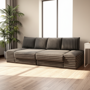 Sofá Cama Convertible Moderno de Pana, Colorido, con Brazos Rectos, Plegable, sin Estructura, Comprimido, para Apartamento - Product Image 5