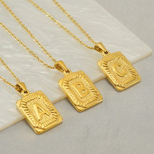 2026 Colgante de Bambú de Acero Inoxidable Chapado en Oro de 18K, Estilo Europeo Americano, Unisex, Tendencia Diaria, Estilo Ins - Product Image 1
