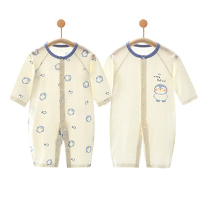 Ropa <span class=keywords><strong>de</strong></span> Verano para Bebés Recién Nacidos, Mono Delgado <span class=keywords><strong>de</strong></span> una Pieza, Algodón Puro sin Costuras, Arnés Unisex para Bebé, <span class=keywords><strong>Aire</strong></span> <span class=keywords><strong>Acondicionado</strong></span> - Product Image 1