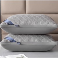 Oreiller de lit de luxe 5 étoiles pour hôtel, en tissu brossé matelassé, alternative au duvet, en microfibre, avec soutien cervical, insert d'oreiller, vente en gros OEM