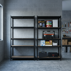 Étagère de rangement robuste en acier inoxydable à 4 niveaux, réglable, sans boulons, autoportante - Product Image 4