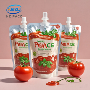 Sacs de buse en plastique de pochette à <span class=keywords><strong>bec</strong></span> debout de qualité alimentaire imprimés sur mesure OEM pour l'emballage de l'<span class=keywords><strong>huile</strong></span> de cuisson et de la sauce à jus - Product Image 5