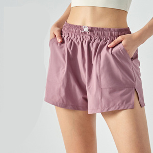 Pantaloncini sportivi estivi con tasche da ragazza ad asciugatura rapida <span class=keywords><strong>pantaloni</strong></span> Fitness da corsa a vita alta pantaloncini da <span class=keywords><strong>Yoga</strong></span> pantaloncini da allenamento - Product Image 2