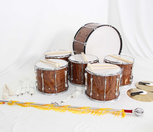 売れ筋マーチングドラムセット 6ドラム 1ペアシンバル バトン付きアクセサリー付き楽器 - Product Image 3