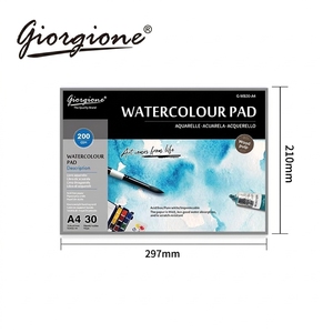 Bloc de papier <span class=keywords><strong>aquarelle</strong></span> Giorgione A4, reliure collée d'un seul côté, fourniture directe d'usine, personnalisation possible, vente en gros, papier <span class=keywords><strong>à</strong></span> <span class=keywords><strong>dessin</strong></span> artistique - Product Image 1