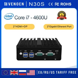 I5-4200U Intel Dual LAN, komputer Mini industri Mini Fanless <span class=keywords><strong>DDR3</strong></span> 16GB M.<span class=keywords><strong>2</strong></span> NVMe portabel mendukung 8GB GDDR4 US/AU/EU - Product Image 2