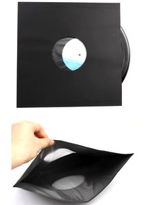 Manches de disques vinyles en papier lourd et sans acide, blanches et noires, avec impression offset personnalisée pour disques de 12 pouces - Product Image 2