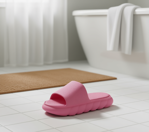 Ciabatte da donna in EVA stile Cloud 25, aperte in punta, ultra morbide, per bagno e casa - Product Image 2