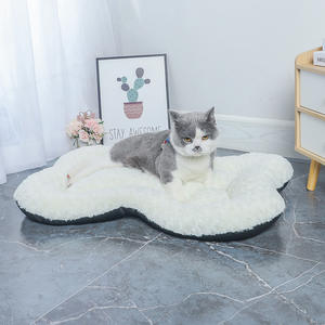 Luxus umwelt freundliche Hunde bett <span class=keywords><strong>Rose</strong></span> Plüsch Ripple Knochen form Kissen Atmungsaktive PP Baumwoll matte mit rutsch festem Boden Winter verpackt - Product Image 4