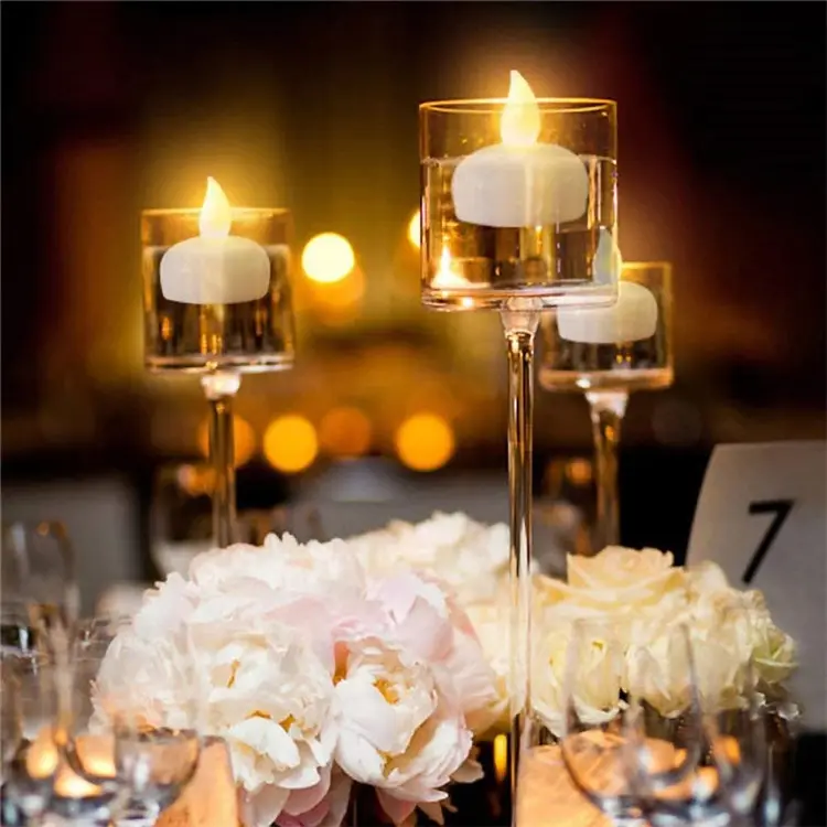 Romantische valentinstag Tisch dekoration Batterie Betrieben Schwimm Wasser Sensor Led Kerze Licht