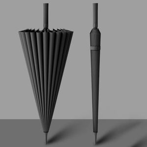 Parapluie de golf droit semi-automatique de 23 pouces (105 cm de diamètre) à 24 ou 8 baleines, design moderne, idéal pour la publicité d'entreprise ou les cadeaux - Product Image 2