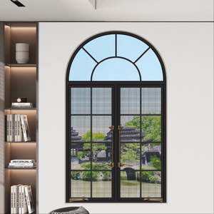 Fenêtre et porte à battant <span class=keywords><strong>fixe</strong></span> en alliage d'aluminium sur mesure avec moustiquaire en acier inoxydable, finition noire, design français pour usage extérieur - Product Image 3