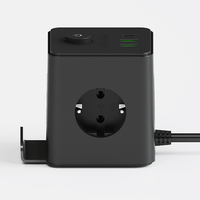 Prise de table Pheiyon 4 prises, 2 USB-A + 1 Type-C, 10A, interrupteur EU IP20 250V, matériau PP, avec câble de 1,8m