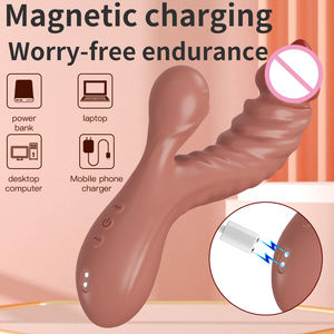 USB Dildo Vibrator Gummi Mädchen Design G-Punkt Sexspielzeug für Frauen Praktische Vibrator Zauberstab Masturbieren Werkzeug Sexspielzeug für Frauen - Product Image 6