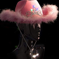 Sombrero de Vaquero Luminoso LED con Destellos Brillantes para Pascua, Halloween, Navidad, Año Nuevo - Uso Deportivo y de Viaje