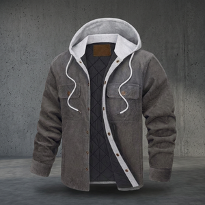 Top Trending Fashion Direct Selling Long Quilted Jacket Plaid Pattern Canvas Fabric Cotton Bamboo Fiber Stand Winter Men's Front - Product Image 2