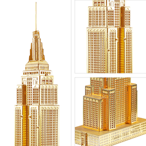 Piececool <span class=keywords><strong>Empire</strong></span> <span class=keywords><strong>State</strong></span> Building New York, Puzzle 3D in Metallo, Modello di Grattacielo, Kit di Montaggio in Acciaio Inossidabile per Adulti - Product Image 5