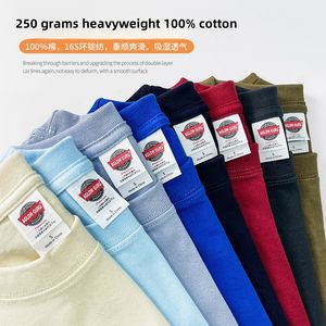 पुरुषों के लिए 100% कपास कस्टम थोक खाली ओवरसाइज टी-शर्ट पुरुषों के लिए ठोस 250 जीएसएम त्वरित शुष्क सफेद ड्रॉप कंधे का लोगो नियमित रूप से फिट - Product Image 3