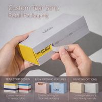 Scatola con Striscia a Strappo Personalizzata di Alta Gamma all'Ingrosso |   Scatole Regalo Piccole in Cartone Kraft con Laminazione Opaca Eco-Friendly