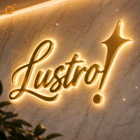 Enseigne rétroéclairée LED haute luminosité, taille personnalisée, lettres 3D lumineuses en acrylique et métal pour enseigne murale de magasin de proximité