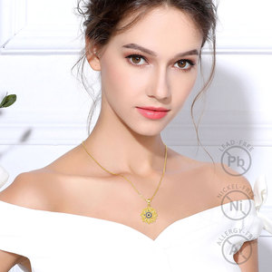 Merryshine 925 gioielli in argento sterling donne devils hamsa diabolico blue eye collana di fascino del pendente - Product Image 3