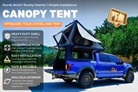 Huntoo Off-Road Slide 8ft sur remorque RV 4x4, tente mini pop-up en PVC personnalisée en aluminium pour caravane, camion, ou topper de camping-car tout-terrain