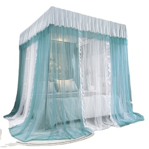 2023 새로운 공주 스타일 프랑스 스타일 궁전 모기장 가정용 침실 맨틀 원사 더블 플로어 타입 두꺼운 브래킷 - Product Image 5