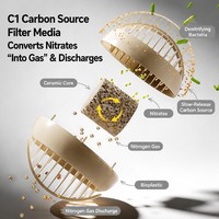 Média filtrant pour la dénitrification et la source de carbone pour aquarium, billes filtrantes en céramique pour l'élimination des nitrates dans les aquariums