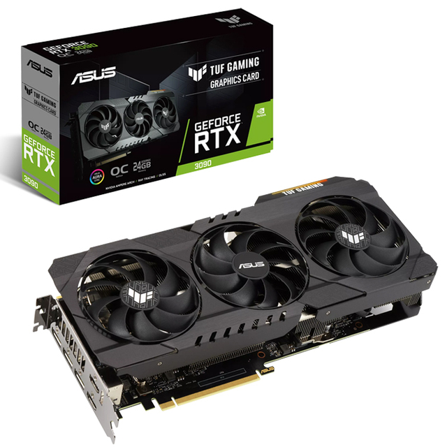 Used ASU'S TUF Gaming GeForce RTX 3090 OC Edition Gaming Graphics Card With 24GB GDDR6X 384-bit Memory