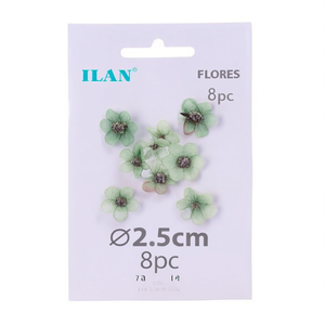 Fiori Secchi Ilan 2,5cm 8 Pezzi per Decorazioni Artigianali - Product Image 1